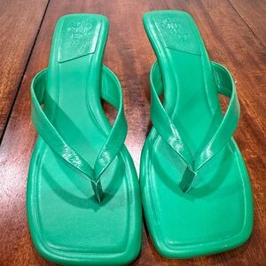 Gianni Bini Kitten Heel Green Sandals